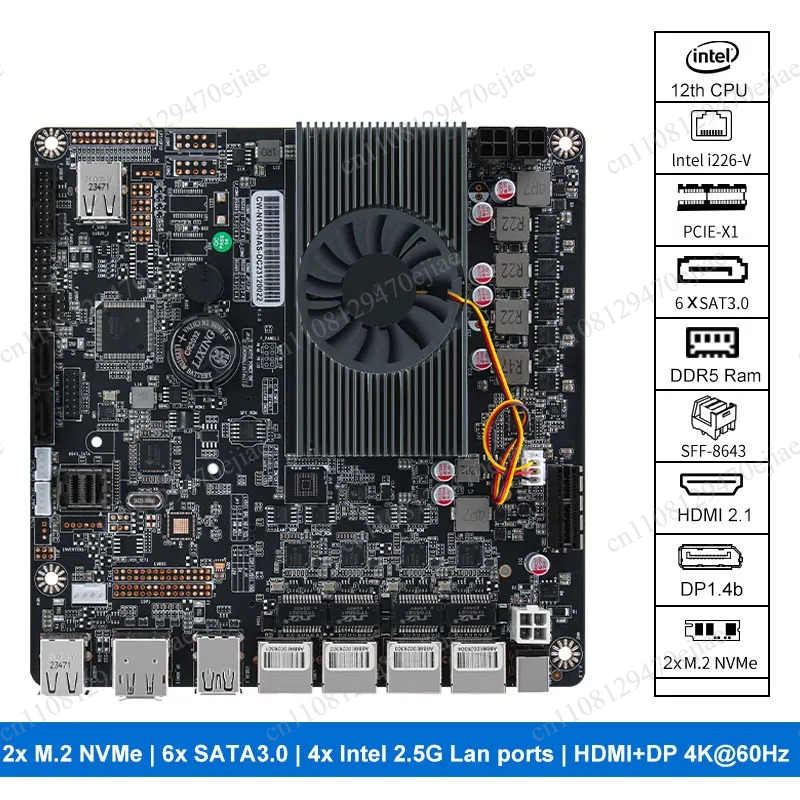 Płyta główna NAS N100 6-Bay Mi – Nas Motherboard N100 6 Sata recenzja i cena